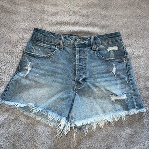 Womens Light Wash Jean Shorts